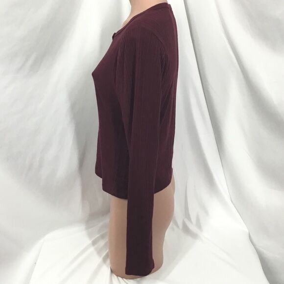 June & Hudson Ribbed Long Sleeve Henley C5 - Picture 4 of 8